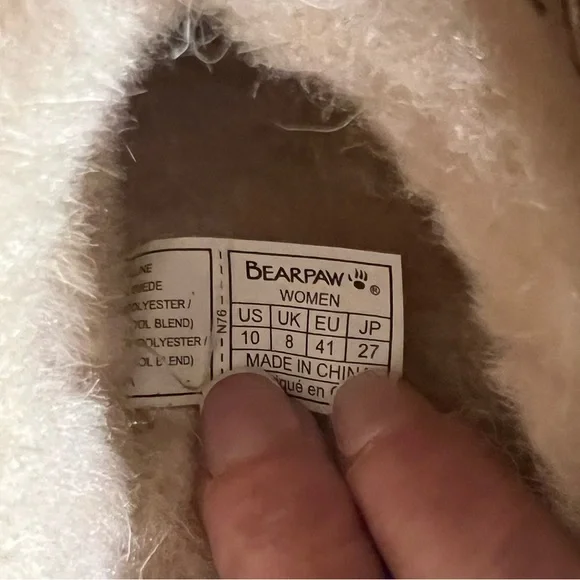 🤎BEARPAW WOMENS CAROLINE GENUINE SUEDE PLATFORM SHEARLING SLIPPERS/SLIDES-SZ 10🤎 - Picture 7 of 11